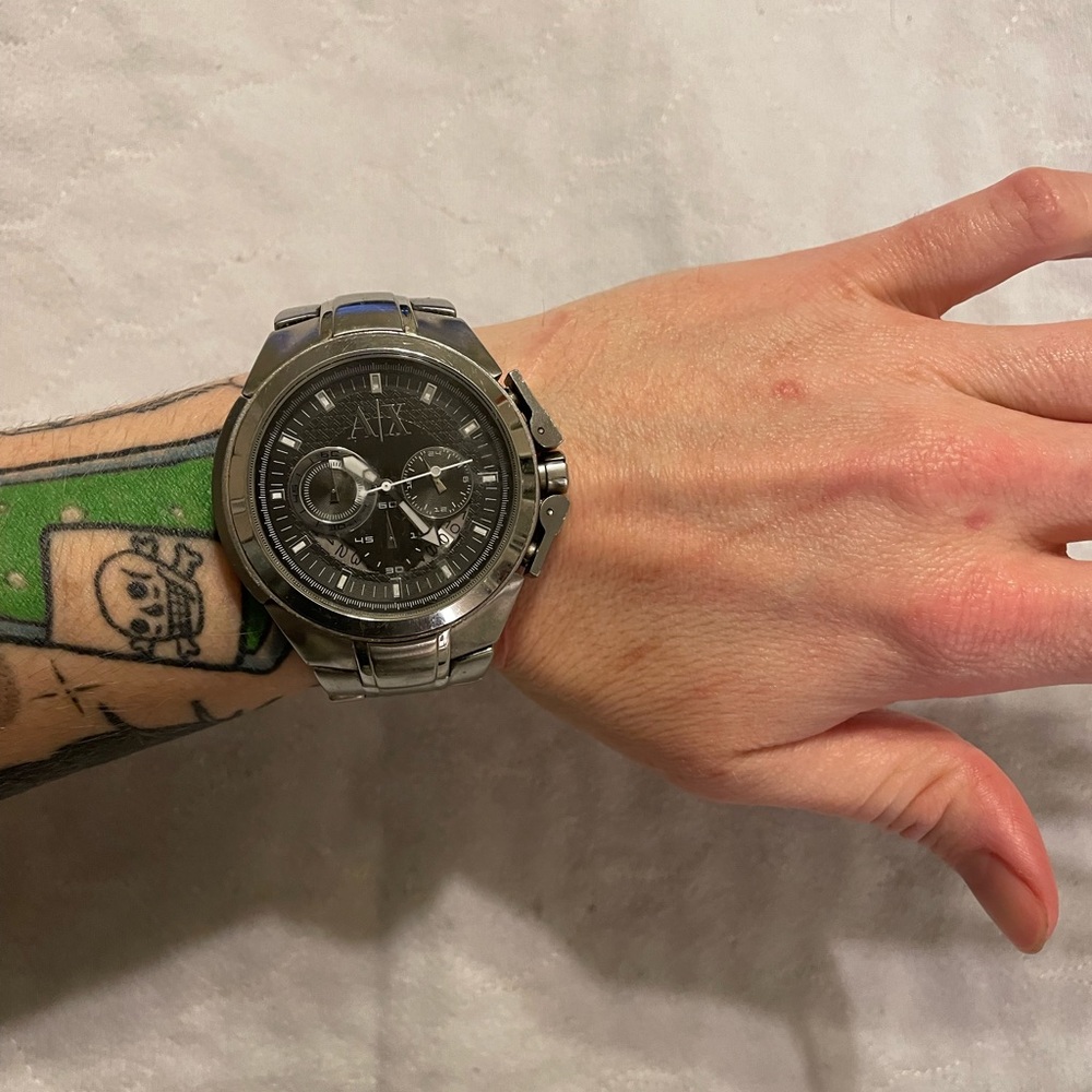 Armani Exchange watch.